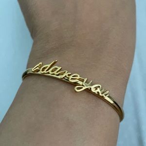 Kate Spade ‘I dare you’ gold plated bracelet